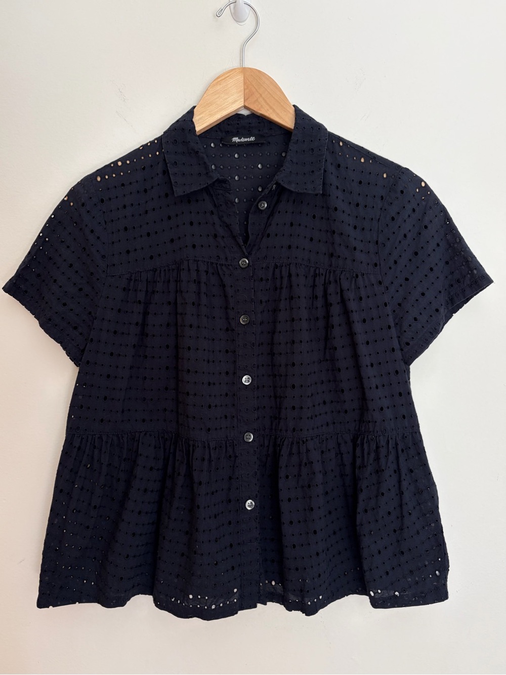 Madewell Eyelet Tiered Top